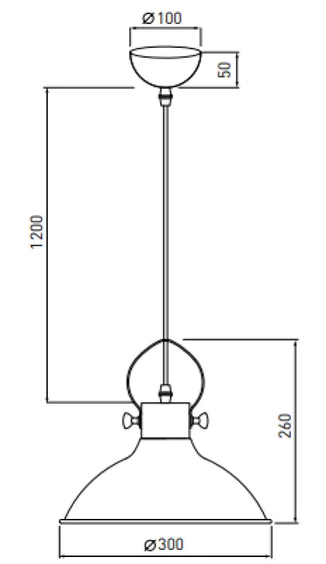 Decor Mees Lampe à suspension en métal blanc avec fixation de l'abat-jour de type lampe à pétrole 2332