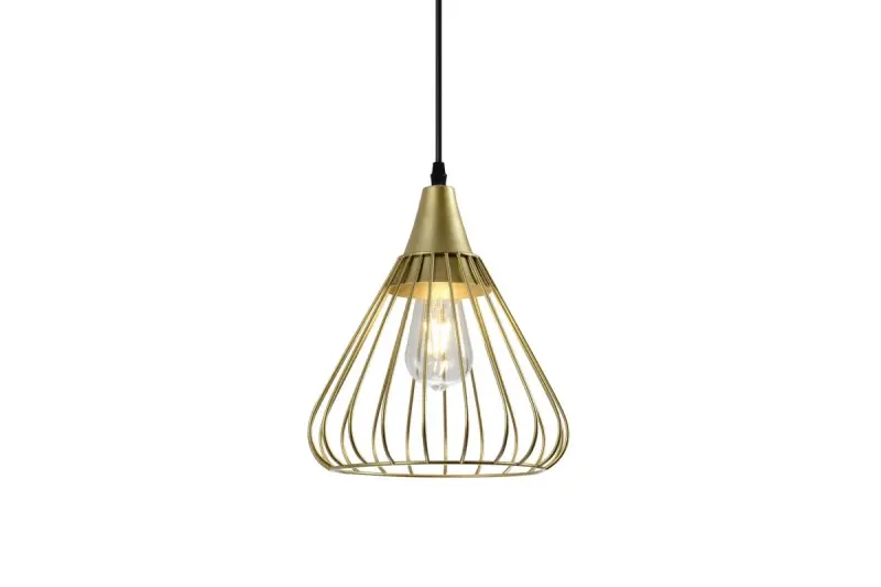 Decor Tess konische Draht-Pendelleuchte, Metall, Gold 2516
