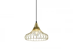 Décor Lotte Lampe à suspension conique vintage filaire Or 2646