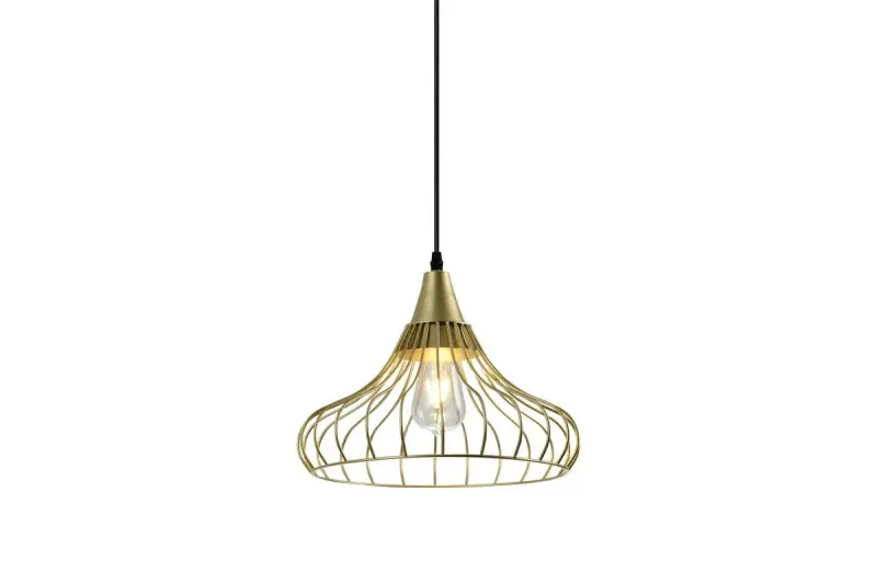 Décor Lotte Lampe à suspension conique vintage filaire Or 2646