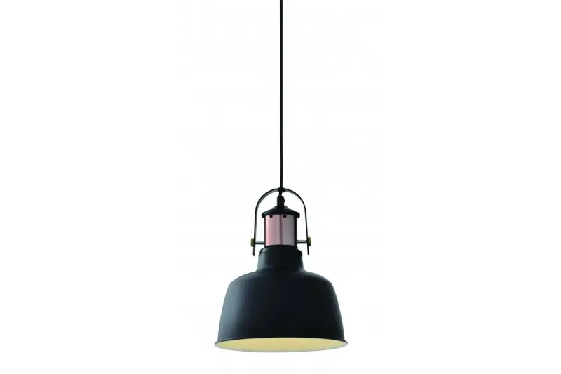 Décor Noor Lampe à suspension noire élégante avec élément en cuivre 2691