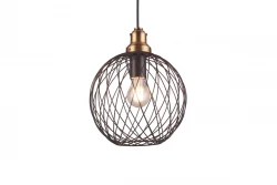Decor Viela Zwarte draad hanglamp, bolvormig, diameter 25 cm 6972