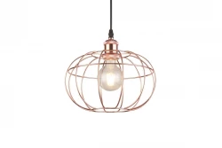 Decor Viela lampe à suspension sphérique en fil de cuivre diamètre 27,5 cm 7047