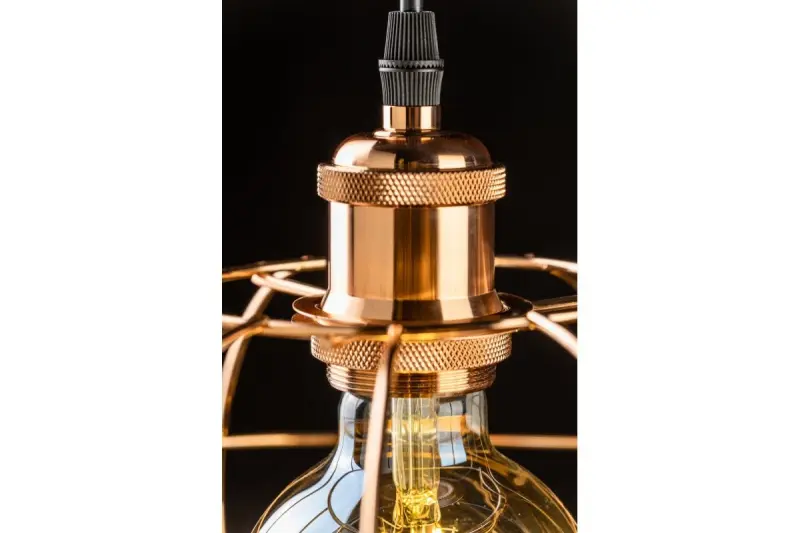 Decor Viela lampe à suspension sphérique en fil de cuivre diamètre 27,5 cm 7047