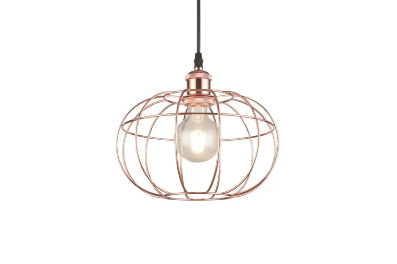 Decor Viela lampe à suspension sphérique en fil de cuivre diamètre 27,5 cm 7047