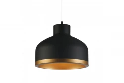 Décor Goldi Noir Or Lampe à suspension moderne diamètre 30 cm 4090