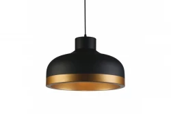 Décor Goldi Noir Or Lampe à suspension moderne diamètre 42 cm 4113