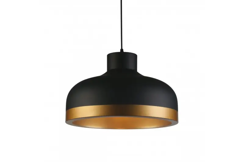 Décor Goldi Noir Or Lampe à suspension moderne diamètre 42 cm 4113