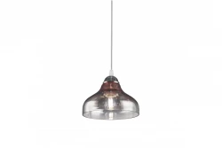 Décor Marite Lampe à suspension classique Verre teinté noir Diamètre 26 cm 7061