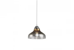 Décor Marite Lampe à suspension classique verre teinté noir et or diamètre 26 cm 7085