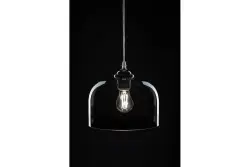 Décor Lati Lampe à suspension cylindrique noire verre diamètre 23,5 cm 7122