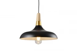 Decor Skandi Lampe à suspension moderne noire diamètre 35 cm 7382