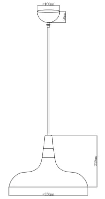 Décor Skandi Lampe à suspension moderne bleue 35 cm de diamètre 7429