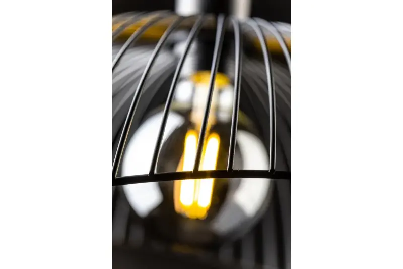 Decor Reto Lampe à suspension en fil noir vintage 40 cm de diamètre 4137
