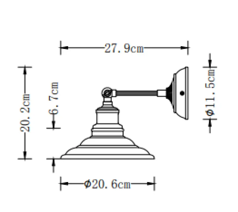 Decor Loret applique réglable grise diamètre 20 cm 7826
