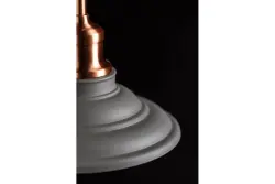 Decor Loret Lampe à suspension intemporelle grise 20,5 cm de diamètre 8854