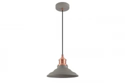 Decor Loret Lampe à suspension intemporelle grise 20,5 cm de diamètre 8854