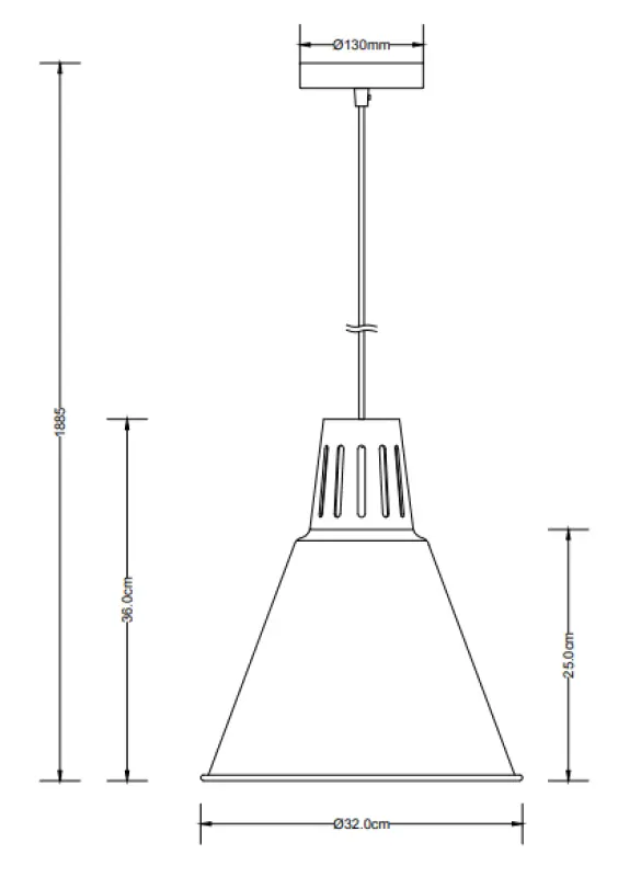 Decor Gianni Lampe à suspension blanche de style 32 cm de diamètre 8150