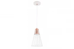 Décor Kaliope Lampe suspendue moderne en fil de cuivre blanc 18 cm de diamètre 8235