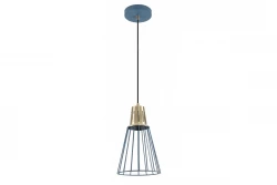 Décor Kaliope Lampe à suspension en fil métallique bleu moderne 18 cm de diamètre 8266