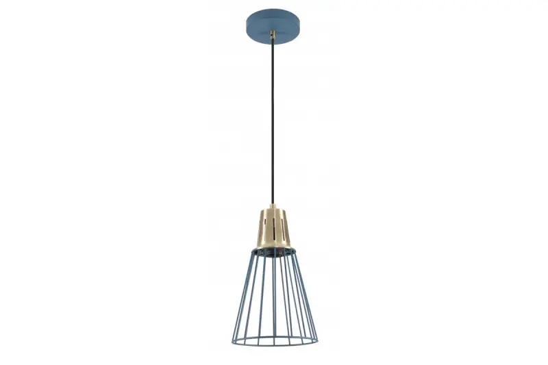Décor Kaliope Lampe à suspension en fil métallique bleu moderne 18 cm de diamètre 8266