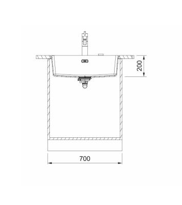 Franke Maris MRG 110-62 Fragranite édition noire mat évier de sous-plan noir