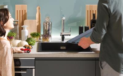 Franke Maris MRG 110-62 Fragranite édition noire mat évier de sous-plan noir