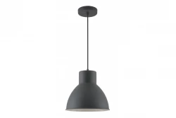 Decor Dante Lampe à suspension noire mate avec intérieur blanc diamètre 27,5 cm 2119