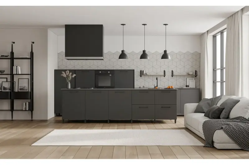 Decor Dante Lampe à suspension noire mate avec intérieur blanc diamètre 27,5 cm 2119