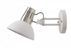 Decor Artemia élégante applique blanche avec bras métallique 16,5 cm de diamètre 2218