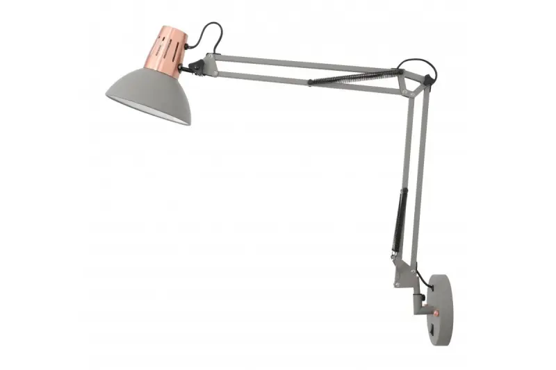 Décor Artemia Applique grise avec bras métallique et intérieur blanc diamètre 16,5 cm 2157