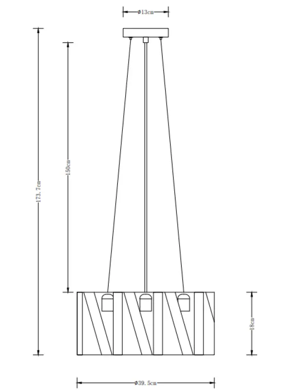 Decor Melody Lampe à suspension noire avec max. 3 ampoules diamètre 39,5 cm 2638
