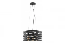 Decor Marisa noir Lampe à suspension avec des interstices horizontaux effilés max. 3 ampoules diamètre 40 cm 2584