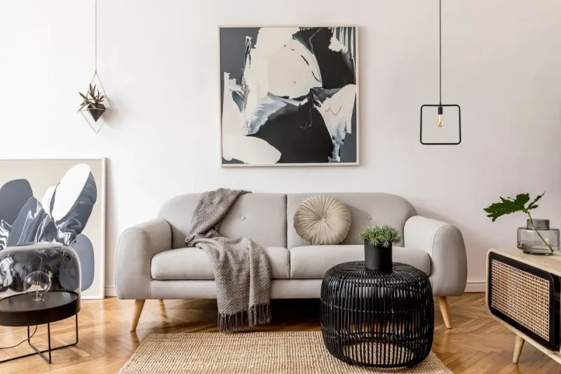 Decor Lija Lampe à suspension carrée noire 2614