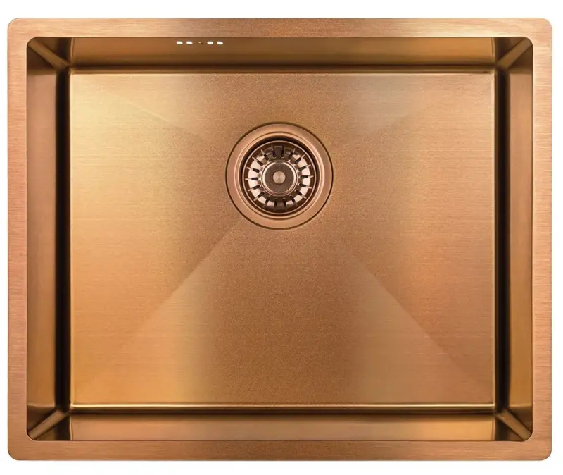 Aquadesign Éviers évier en inox couleur cuivre PVD 50x40 sous plan, à fleur de plan ou en surface 1208957700