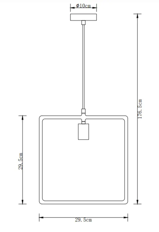 Decor Lija lampe à suspension carrée blanche 2690