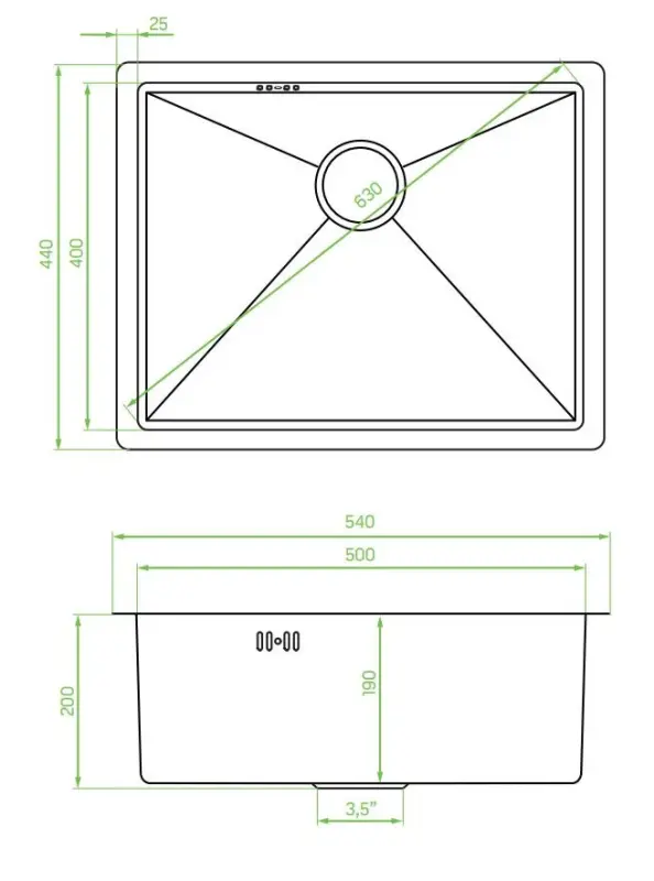 Aquadesign Eviers évier inox gun metal couleur anthracite PVD 50x40 sous plan, à fleur de plan ou en surface 1208957702
