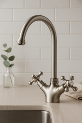 AquaTrimo Windsor mitigeur de cuisine classique avec bec rond inox 21WS7652NM