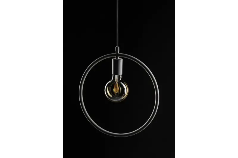 Decor Fija schwarze runde Einpunkt-Pendelleuchte 2805