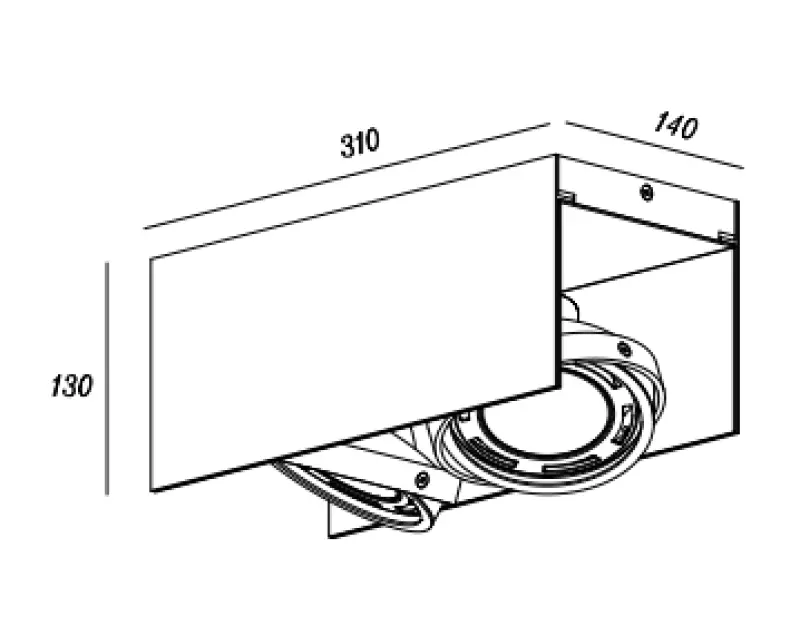 Decor Verso Plafonnier Noir Or avec tête mobile deux sources lumineuses 4212