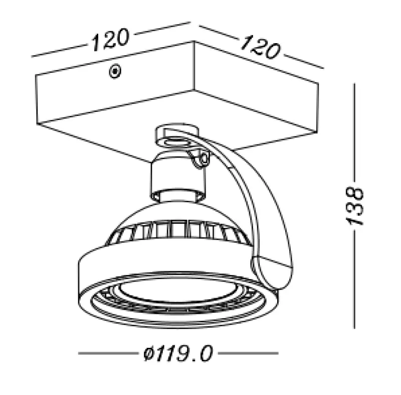 Décor Wally Plafonnier ou Applique blanche à tête mobile 1 source lumineuse 4342