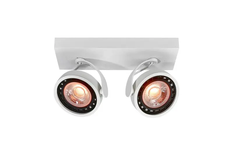 Décor Wally Plafonnier ou Applique Blanc à tête mobile 2 sources lumineuses 4373