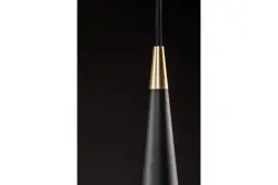 Decor Evi Lampe à suspension conique en aluminium noir 4410