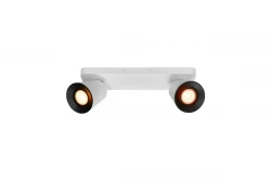 Decor Elli Plafonnier moderne blanc avec 2 sources lumineuses 4489