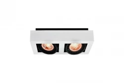 Décor Loid Plafonnier rectangulaire blanc fonctionnel avec 2 sources lumineuses 4663
