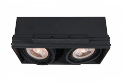 Decor Milo plafonnier encastrable noir sans cadre avec 2 sources lumineuses 4755