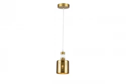 Decor Bellis Lampe à suspension cylindrique Or Blanc avec 1 source lumineuse 4574