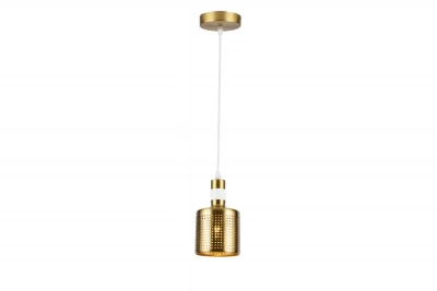 Decor Bellis Lampe à suspension cylindrique Or Blanc avec 1 source lumineuse 4574
