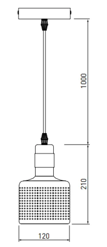 Decor Bellis wit gouden cilindrische hanglamp met 1 lichtbron 4574