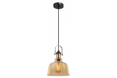 Decor Muscari II Lampe à suspension ambre en finition métallique et douille en laiton 3565